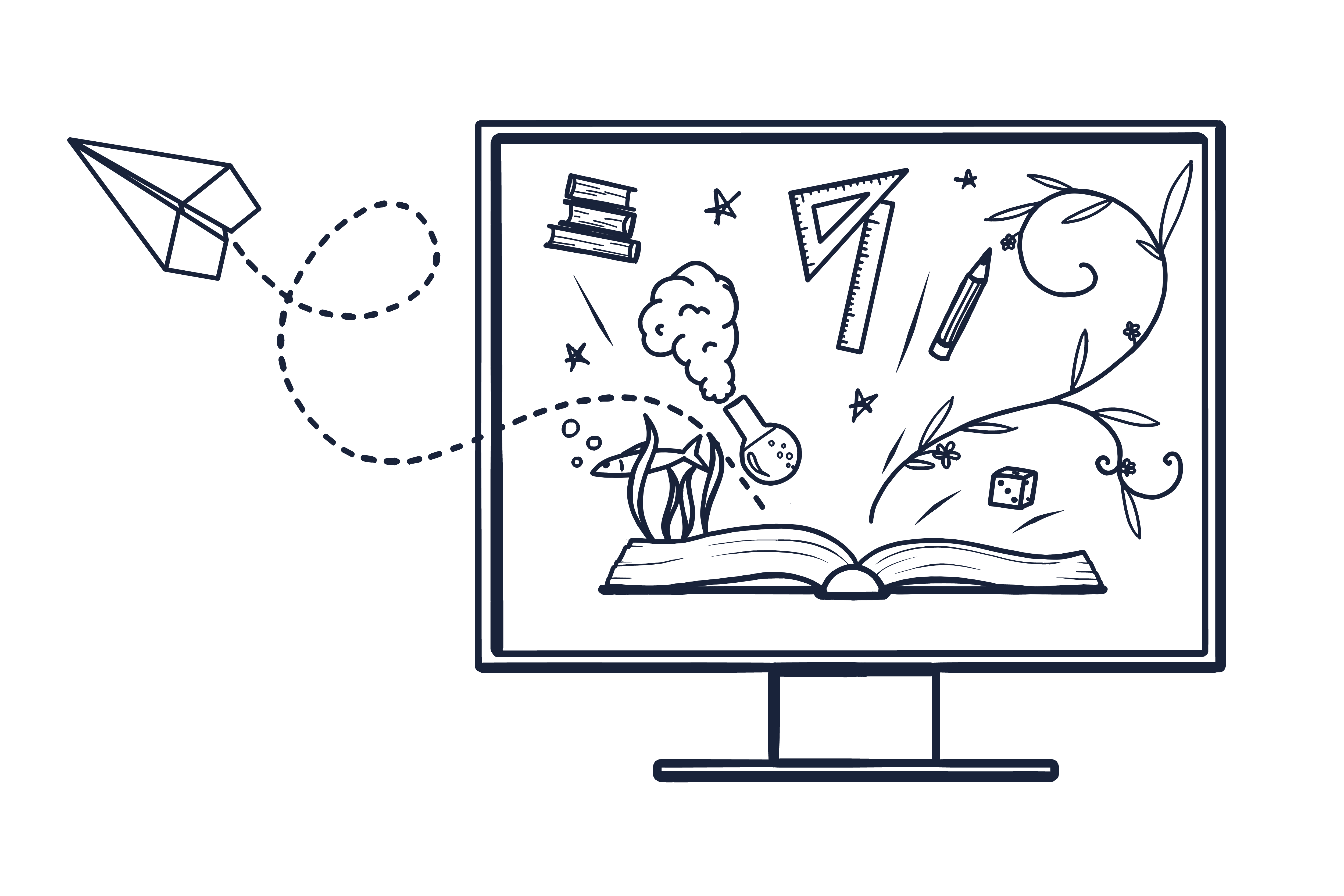 Generic Illustration of classroom items